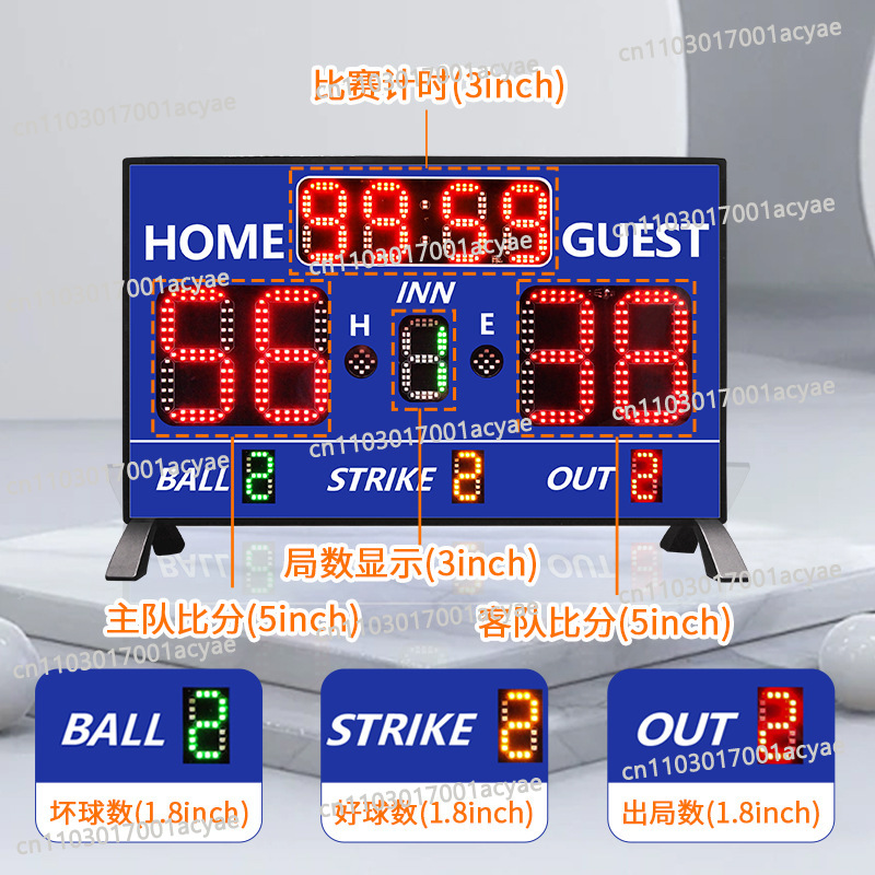 Table Tennis Scoring - Spor oyunları için uygun 12 haneli